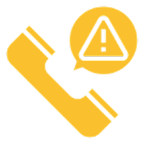 Emergency phone warning notification icon